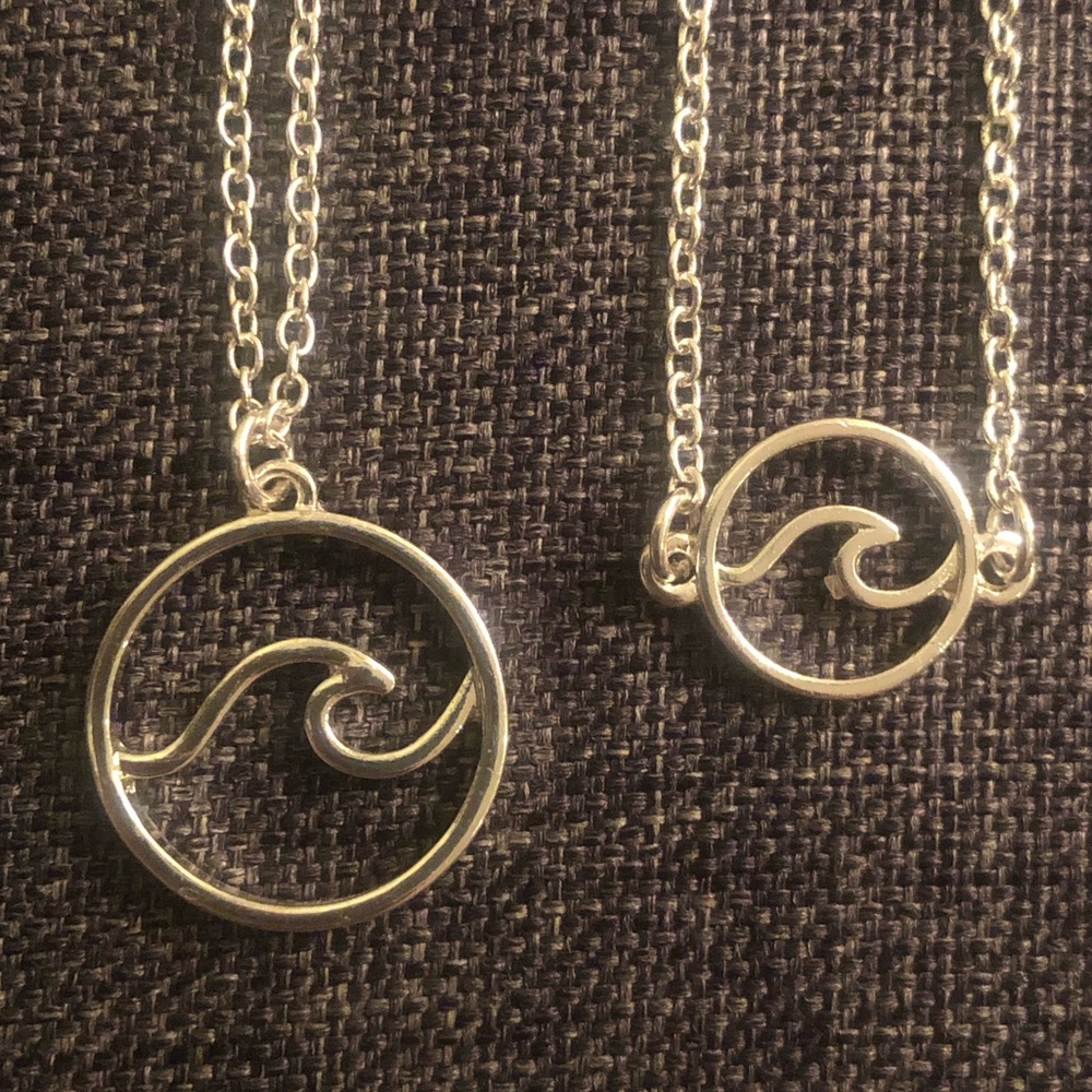 Wave anklet/bracelet and necklace combo